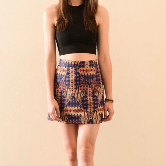 SAM EDELMAN NWOT TRIBAL PRINT MINI SKIRT!! - Picture 4 of 9